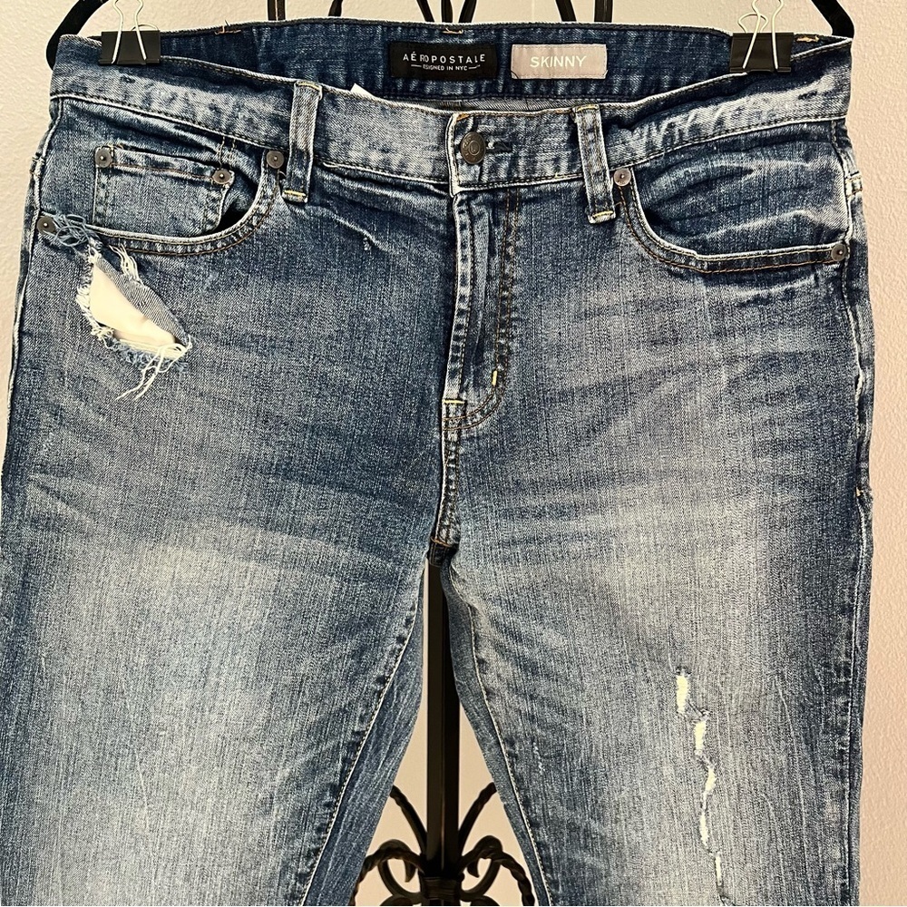 Men’s Aeropostale Distressed Skinny Jeans - Picture 11 of 11